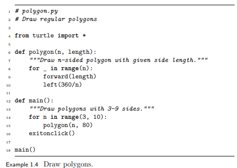 Experiment with the parameters of the spiral() function. Then write one program to draw three...