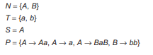 A grammar G = {N, T, S, P} is defined to have Give some examples, and describe the general form, of...-1