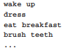 This question concerns the steps that a student goes through to wake up and get to college. Here is...