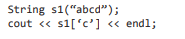 Overload the subscript operator for the class String so that it takes a character as a parameter and...