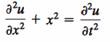The partial differential equation is a form of the wave equation when an external vertical force...
