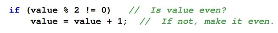 Rewrite the following code fragment so that it uses the conditional operator instead of an if...