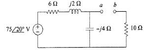 Find the Thevenin equivalent at terminals a-b of the circuit in Fig. 10.24. Figure 10.24 For...-1