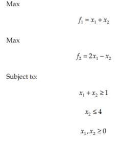 Consider the MCLP problem: Determine at least two properly efficient points to the above MCLP using...-2