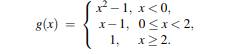 Consider the function g given by If X is uniform[-3,3], find the cdf and density of Y = g(X).