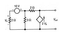 Find the output voltage by transforming first the voltage source into a current source and applying...-1