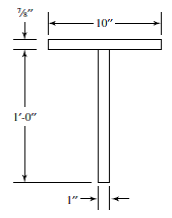 Bending Stress and the Plastic Moment A built-up tee-shape (Figure P5.2-3) consists of a...