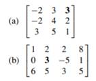 For the following matrices, apply the pivot operation to the bolded elements: Do the labels (names)...-1