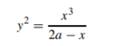 Plot the cissoid of Diocles, whose rectangular equation is and whose parametric equations are x = 2a...