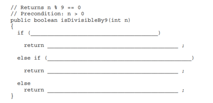 A positive integer is evenly divisible by 9 if and only if the sum of all its digits is divisible by...