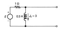 Use mesh formulation and the voltage-source equivalent for the initial condition. Calculate the...