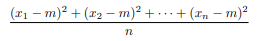 Write a variance(items) function to return the variance of the population in the list items. The...