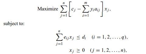 Let x* j for j = 1, 2, . . . , n be an optimal solution to the linear program with two groups of...-2