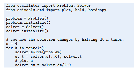 Make a program oscillator_conv.py where you import the Problem and Solver classes from the...