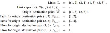 Consider the optimal routing problem described in having directed links. The nodes and the directed...-1