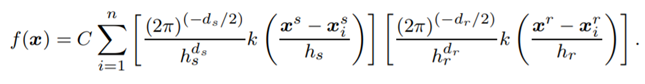 The mean shift procedure for finding a mode of a function involves producing series of estimates...-4