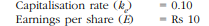 The following information is available in respect of a firm: Assumed rate of return on investments...