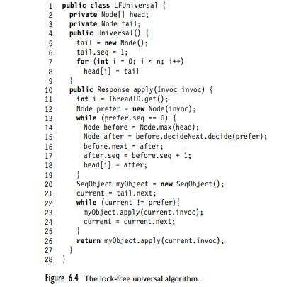 In the construction in Fig. 6.4 we use a “distributed” implementation of a “head” reference (to the...