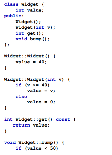 Consider the following C++ code: (a) What does the program print? (b) If wid is a Widget object,...-1