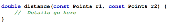 Given the definition of the geometric Point class in Listing 15.3 (point.cpp), complete the function...