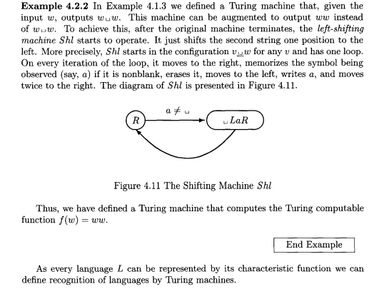 a) Give a complete set of transitions for the machine Shl (described in the Example 4.2.2) that...