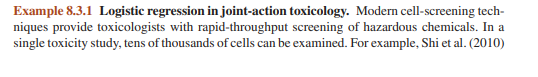 Return to the GL I M analysis of the joint-action toxicology data in Example 8.3.1. (a) Under the...-2