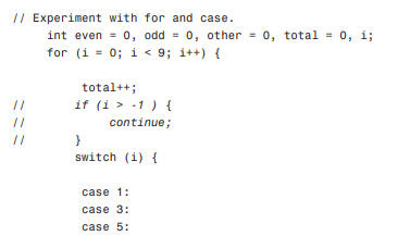 Let’s create a for loop inside the original one. You will also observe the effect of a break...-1