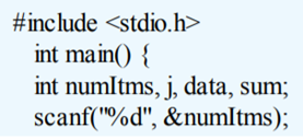 Translate the following C program to Pep/9 assembly language.-1