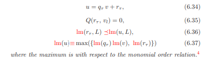 Prove Theorem 6.30(5). Hint: Use the uniqueness property of monomial based division Theorem 6.30....