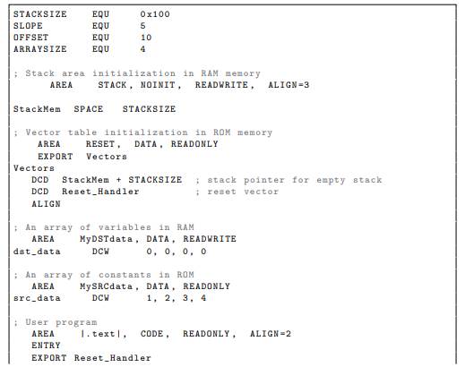 Explain the functionality of the following assembly program. What will be the contents of the ’dst...-1