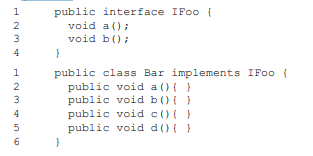 Consider the following interface and class definitions then answer the following questions: a. What...