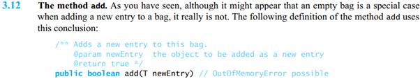 Consider the definition of LinkedBag’s add method that appears in Segment 3.12. Interchange the...-3