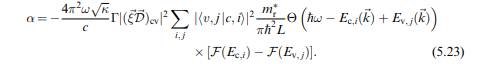 Obtain an expression for the optical density in a quantum wire (like Eq. (5.23)).