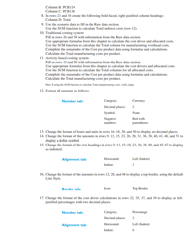 Traditional Costing Versus Activity-Based Costing Goal: Create an Excel spreadsheet to compare...-3