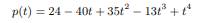 Compute all the roots of the polynomial by forming the companion matrix (see Section 4.2.1) and then...-1