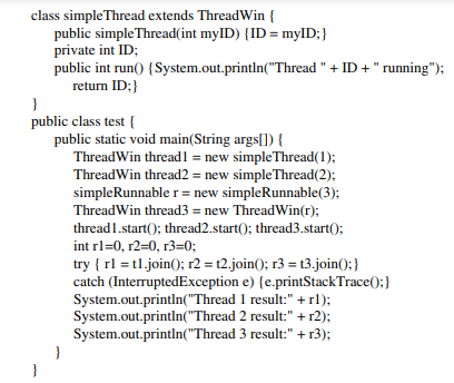 Implement classes ThreadWin and RunnableWin from Exercise 1.4, but this time use C#. Test your...-4