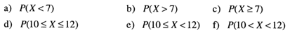 Let X denote the sum of the toss of two fair dice. Determine the following using the probability...-1