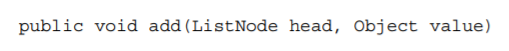 head is the fist node of a non-empty linked list (without a tail). Write a method that appends a new...