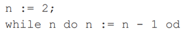 Compute the value Env for the environment Env at the end of the program a := 2; b := a + 1; a := b *...-2