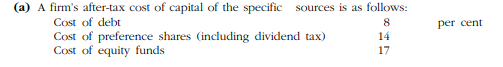 We now illustrate the mechanics of computation of the weighted average cost of capital.-1