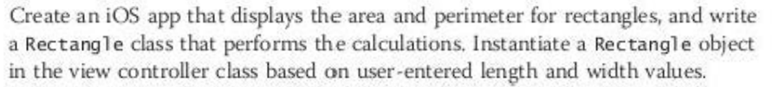 Create an iOS app that displays the area and circumference for circles, and write a Circle class...