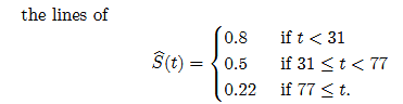 This problem makes use of the Kaplan-Meier survival curve displayed in Figure 11.9. The raw data...-2