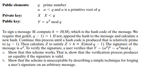 It is tempting to try to develop a variation on Diffie-Hellman that could be used as a digital...