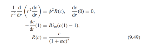 The following equation governs diffusion and reaction of carbon monoxide in an isothermal catalyst....-2