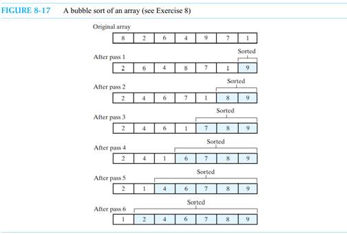 Consider a revised selection sort algorithm so that on each pass it finds both the largest and...