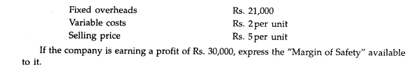 From the following information calculate the break-even point and the turnover required to earn a...