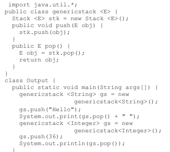 What is the output of this program? (a) Error (b) Hello (c) 36 (d) Hello 36