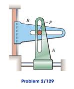 The pin P is constrained to move in the slotted guides which move at right angles to one another. At...