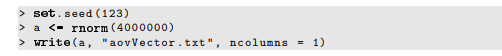 In Exercise 11.2 suppose that the data is generated in R with The data in aovVector.txt is then read...-1