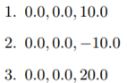 Continue the previous experiment, or run boxWithLookAt.cpp, successively changing only the...